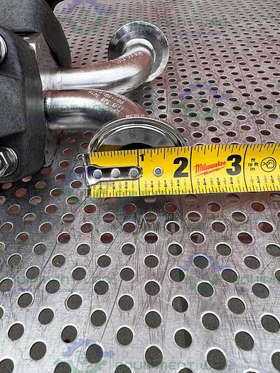 Used ITT Pure Flo 1-316L-RA20MAX 3 - Way Diaphragm Valve w/ 1" Sanitary Fitting