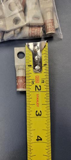 BURNDY N60 2 STR CU COMPRESSION LUG 1 hole SMALL BROWN DIE 10 or 97 (lot of 11) (C)