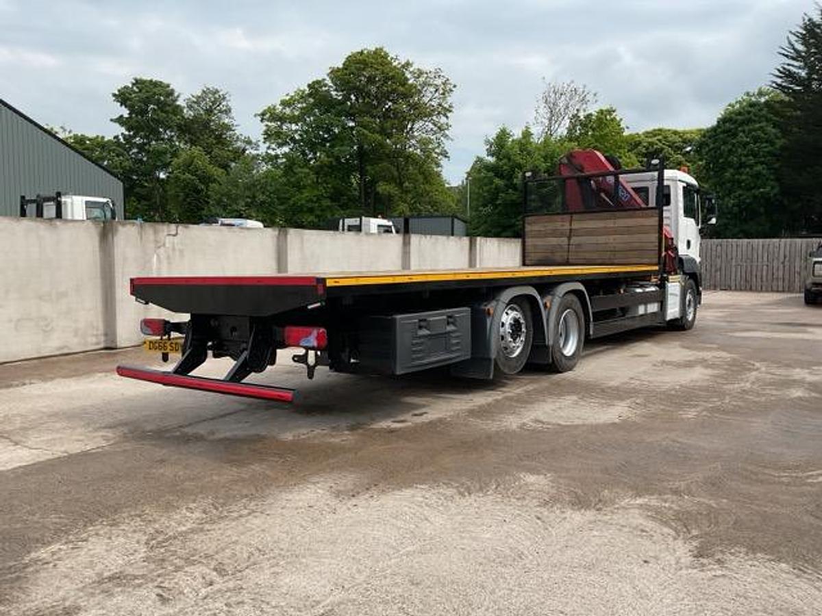 Used 2016 MAN TGS26.320 6x2 Flatbed Crane Lorry