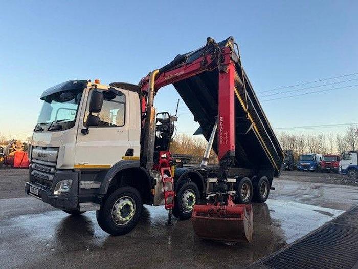 Used 2019 (19) DAF CF410 8x4 Steel Tipper Grab