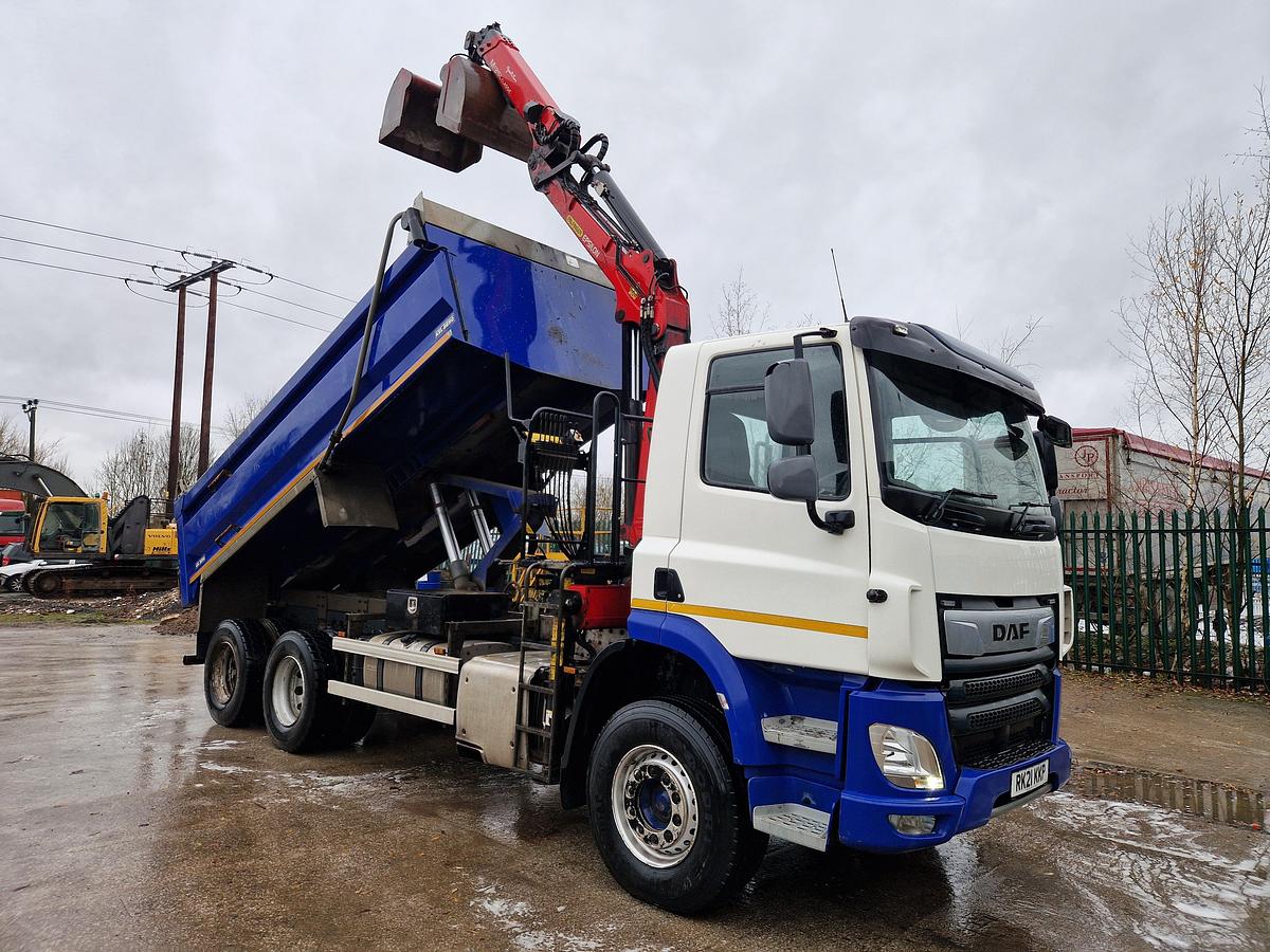 Used 2021 DAF CF370 6x4 Tipper Grab