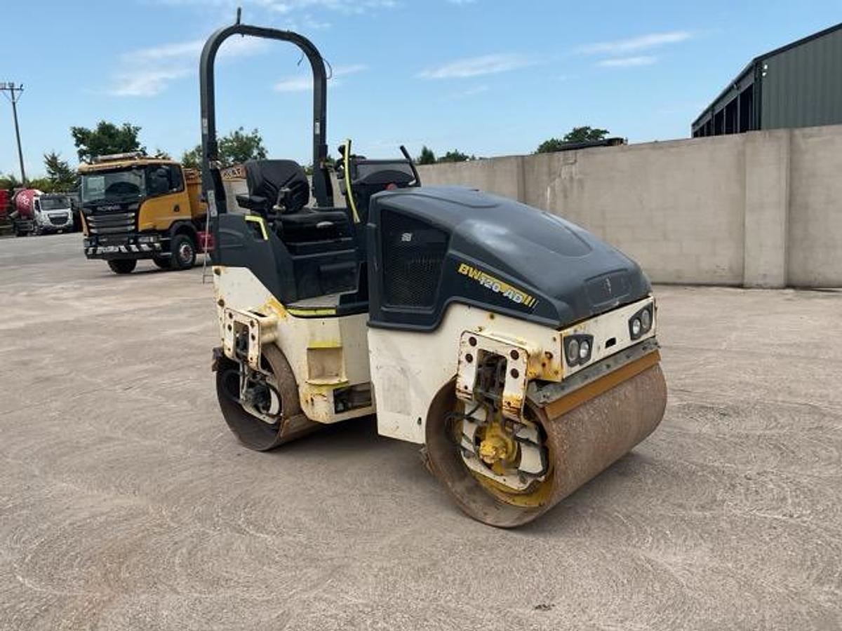 Used 2015 Bomag BW120 AD-5 Double Drum Vibrating Roller