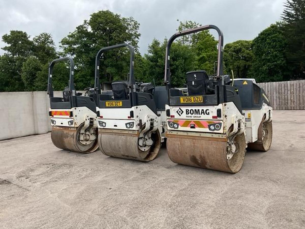 Used 2016 Bomag BW135 AD-5 Double Drum Vibrating Roller