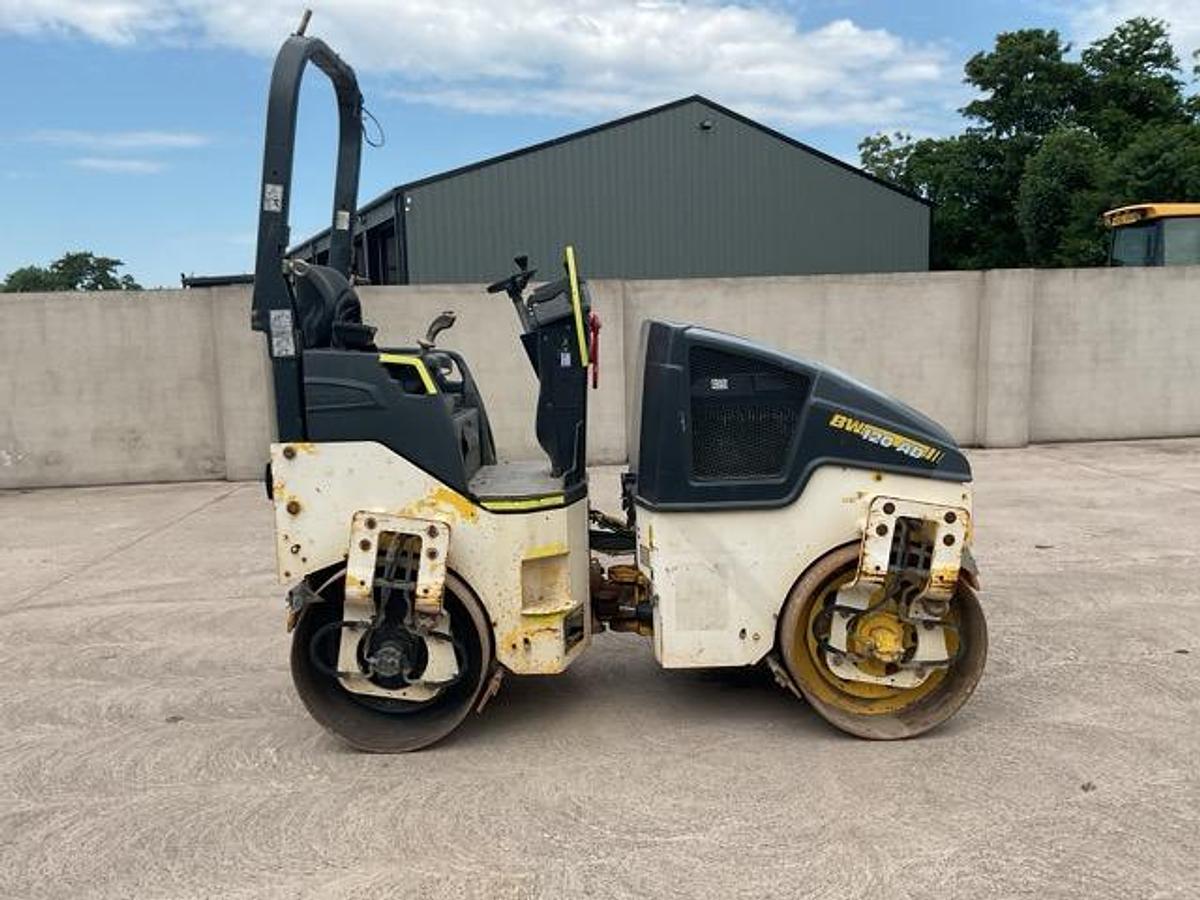 Used 2015 Bomag BW120 AD-5 Double Drum Vibrating Roller