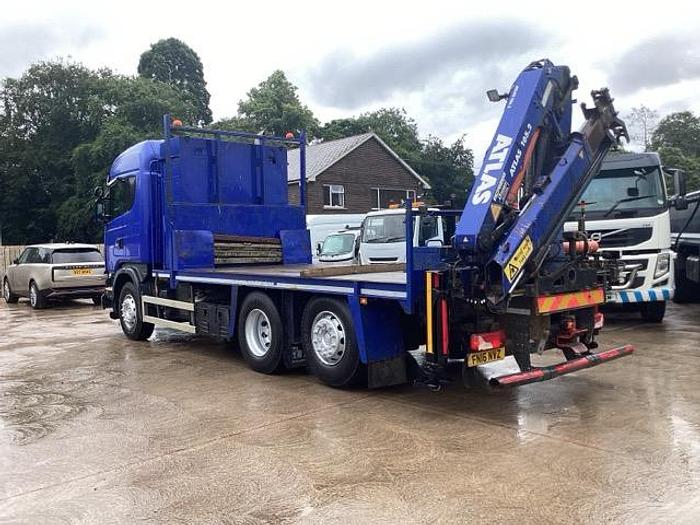 Used 2016 (16) Scania G410 6x2 Rearlift 26T Flatbed
