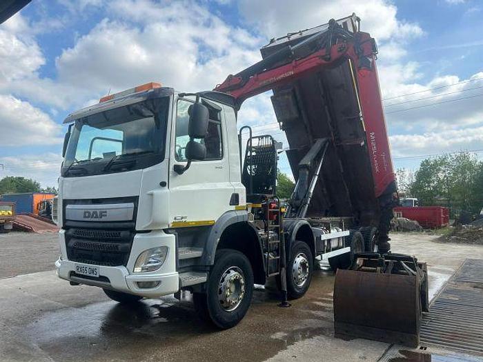Used 2015 DAF CF400 8x4 Steel Tipper Grab
