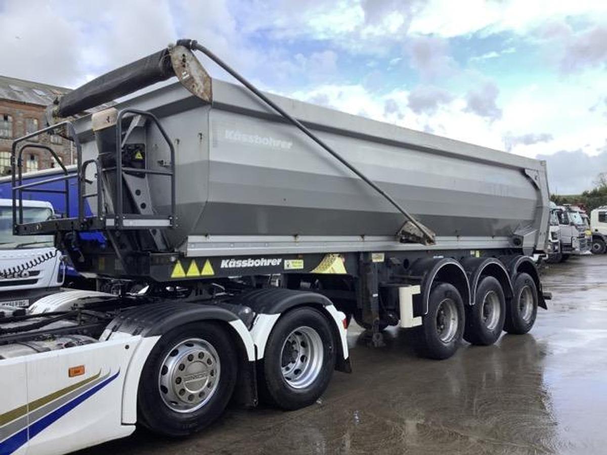 Used 2019 Kassbohrer Tri Axle Agri Steel Tipping Trailer