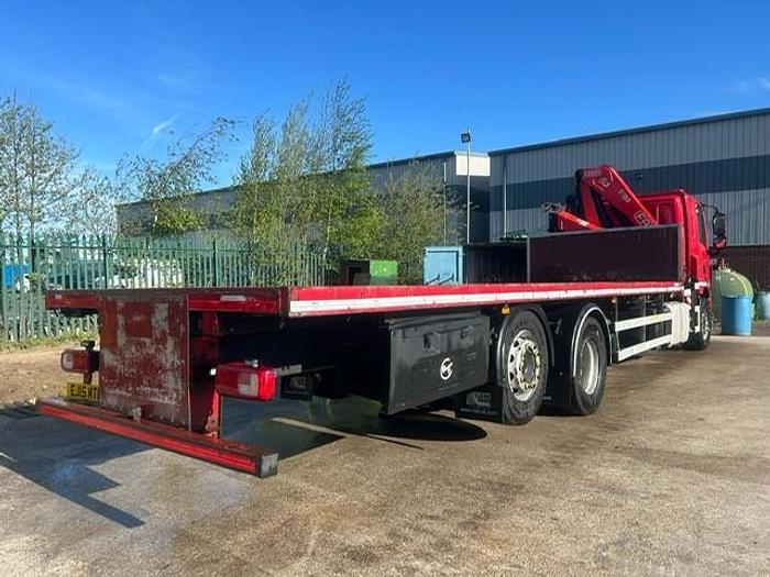 Used 2015 DAF CF370 6x2 Rearlift Flatbed With Crane