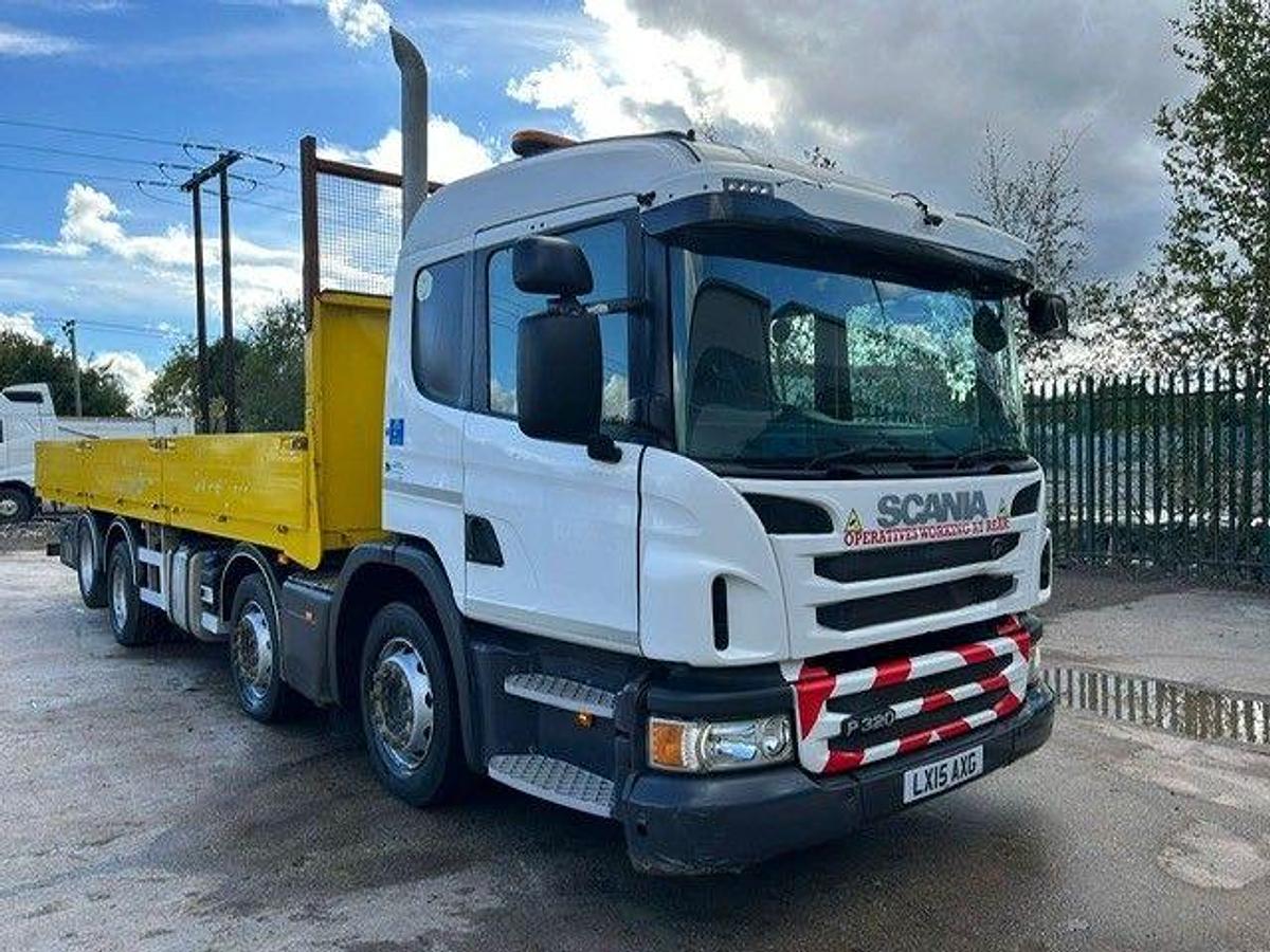 Used 2015 (15) Scania P320 8x2 Rearlft Dropside Flatbed