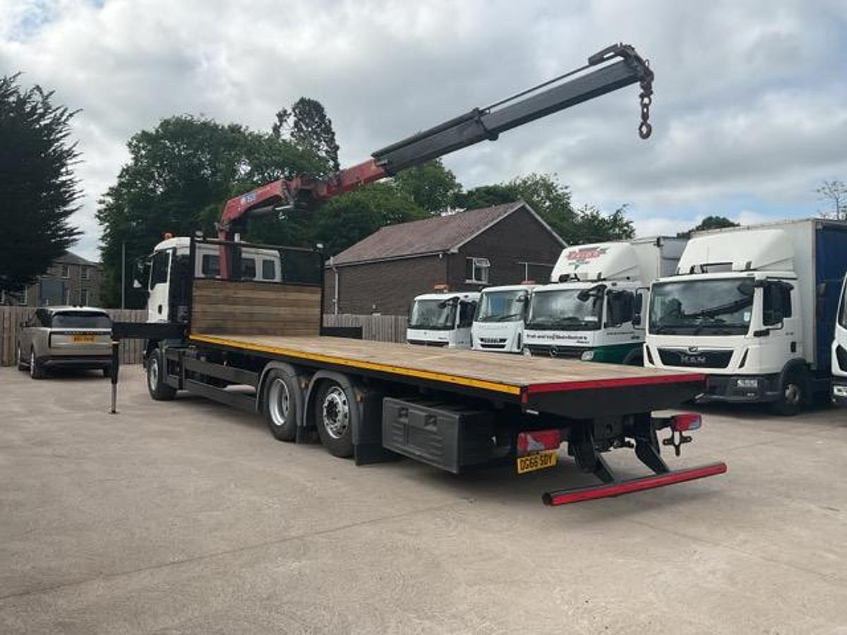 Used 2016 MAN TGS26.320 6x2 Flatbed Crane Lorry