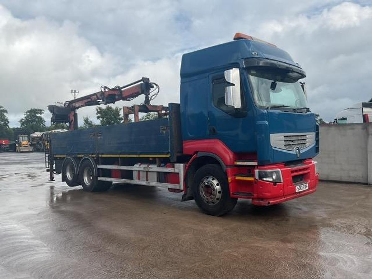 Used 2013 Renault Premium 460 6x2 Dropside with Crane