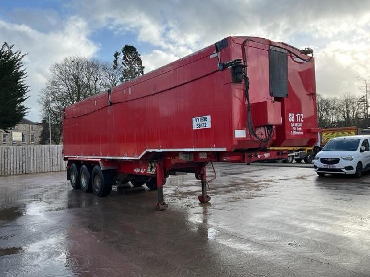 Used 2013 Fruehauf Tri Axle Plank Side Tipping Trailer. Choice