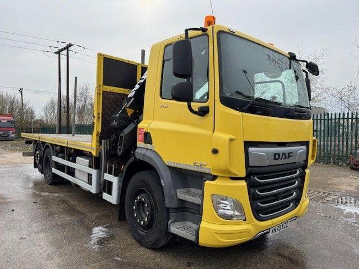 Used 2020 (70) DAF CF340 6x2 Rearlift 26T Flatbed