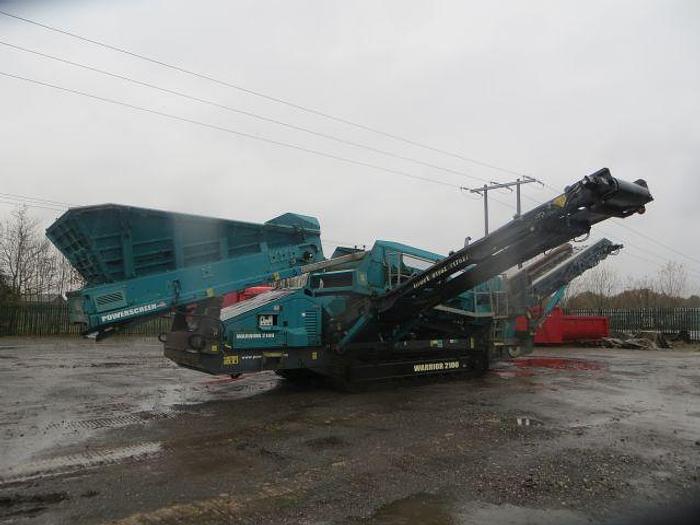 Used 2015 Powerscreen Warrior 2100 Screener