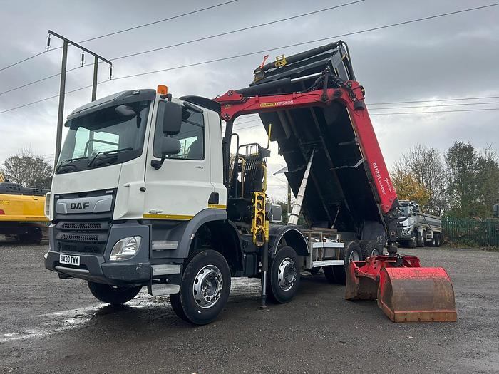 Used 2020 DAF CF450 8x4 Steel Tipper Grab