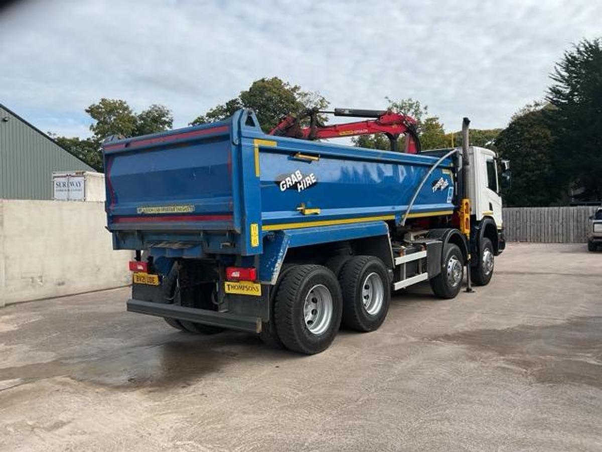 Used 2021 (21) Scania P410 XT 8x4 Steel Tipper Grab
