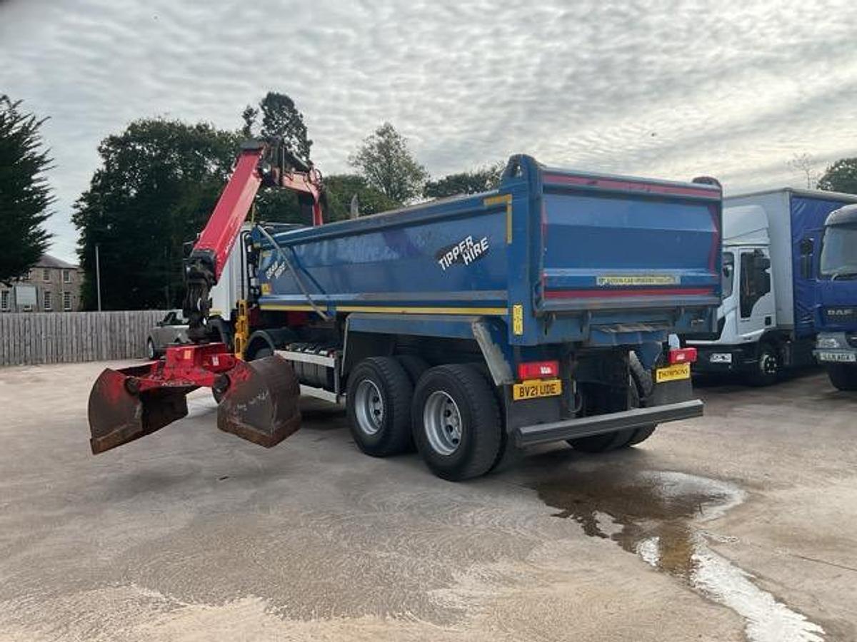 Used 2021 (21) Scania P410 XT 8x4 Steel Tipper Grab