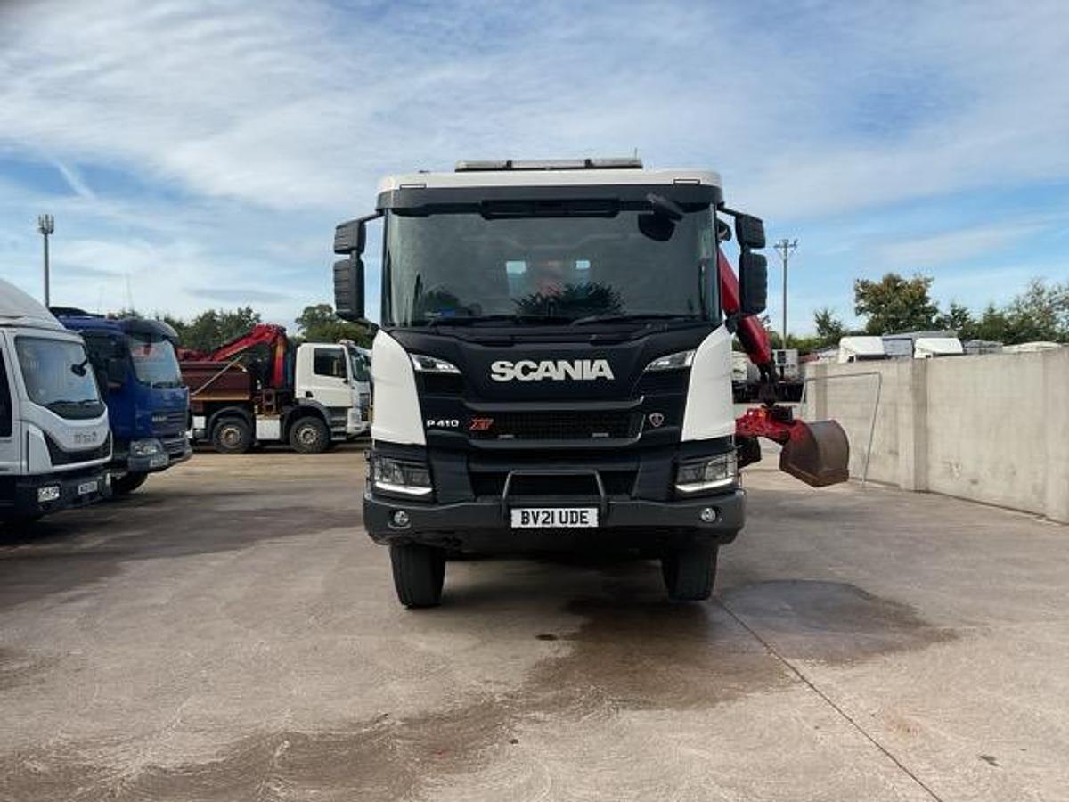 Used 2021 (21) Scania P410 XT 8x4 Steel Tipper Grab