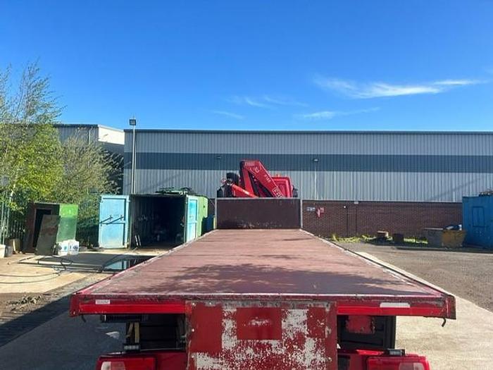 Used 2015 DAF CF370 6x2 Rearlift Flatbed With Crane