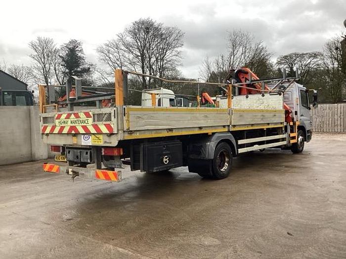 Used 2010 Mercedes Atego 4x2 15T Flat c/w Crane