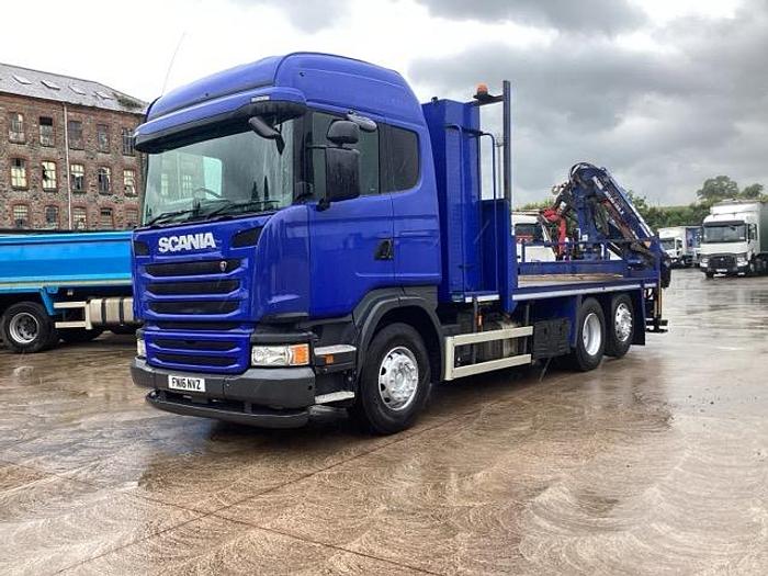 Used 2016 (16) Scania G410 6x2 Rearlift 26T Flatbed