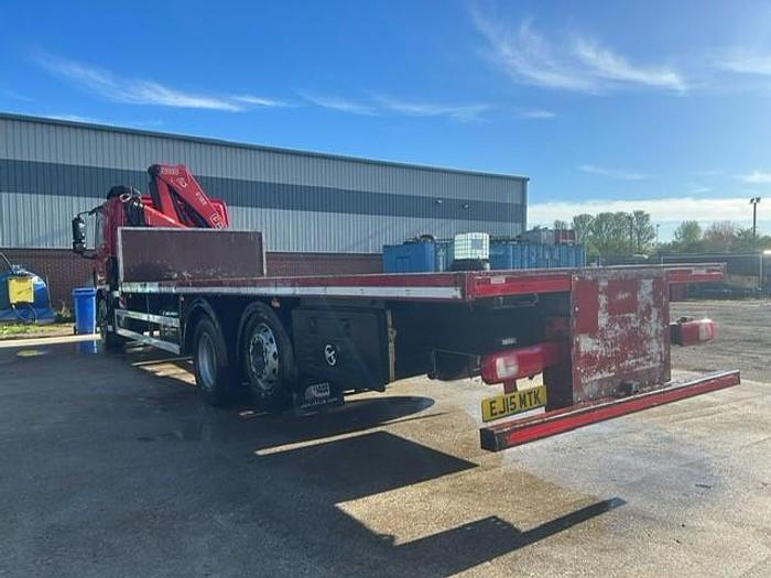 Used 2015 DAF CF370 6x2 Rearlift Flatbed With Crane