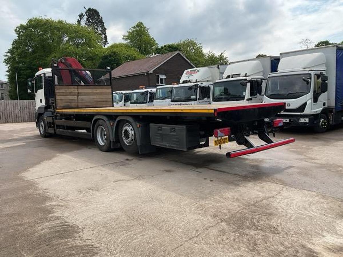 Used 2016 MAN TGS26.320 6x2 Flatbed Crane Lorry