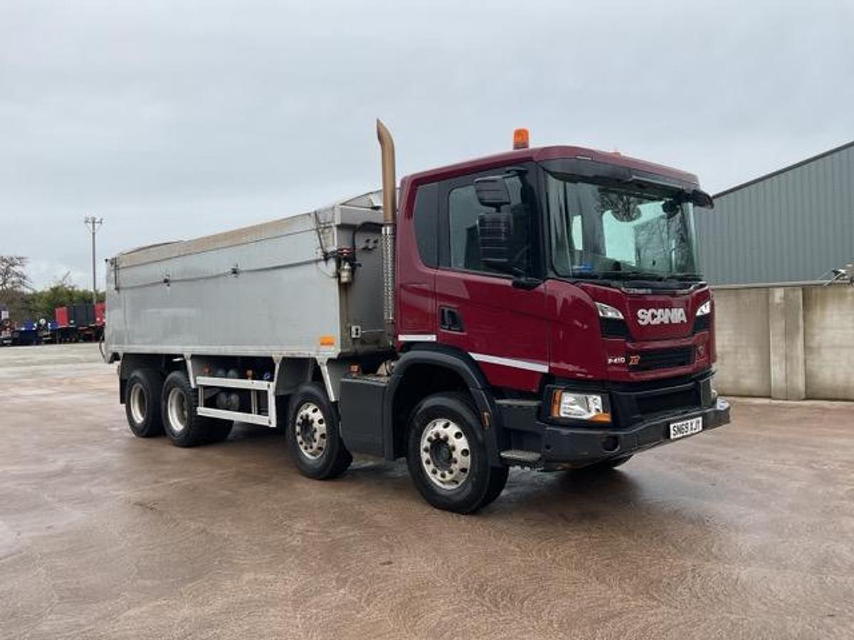 Used 2019 Scania P410 XT 8x4 Alloy Tipper. Choice