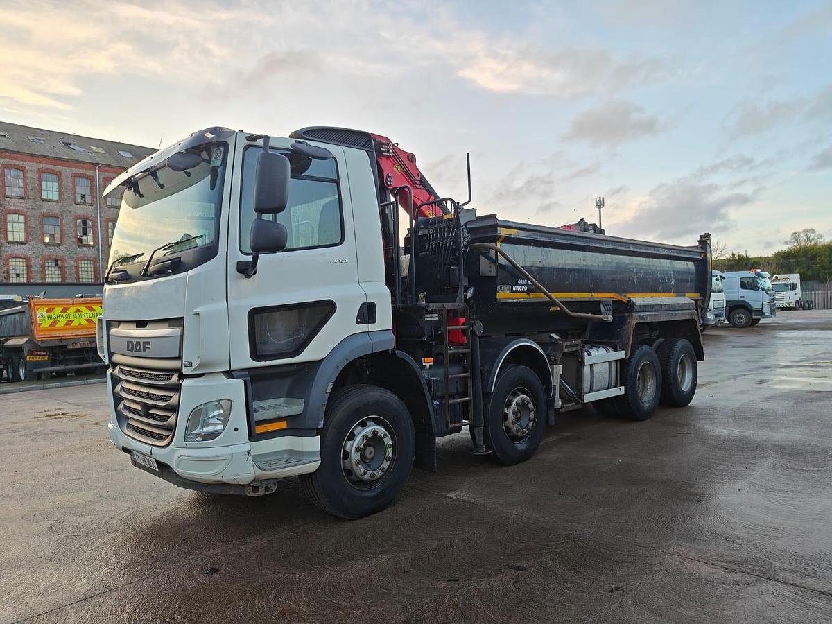Used 2017 DAF CF400 8x4 Steel Tipper Grab