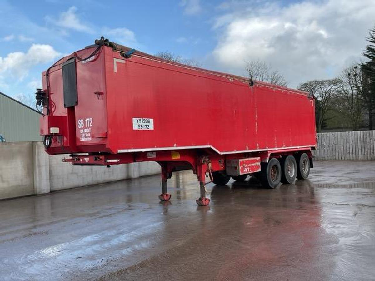 Used 2013 Fruehauf Tri Axle Plank Side Tipping Trailer. Choice