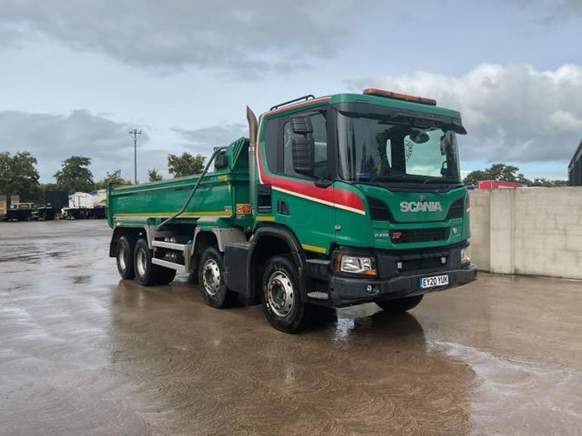 Used 2020 Scania P410 XT 8x4 Steel Tipper
