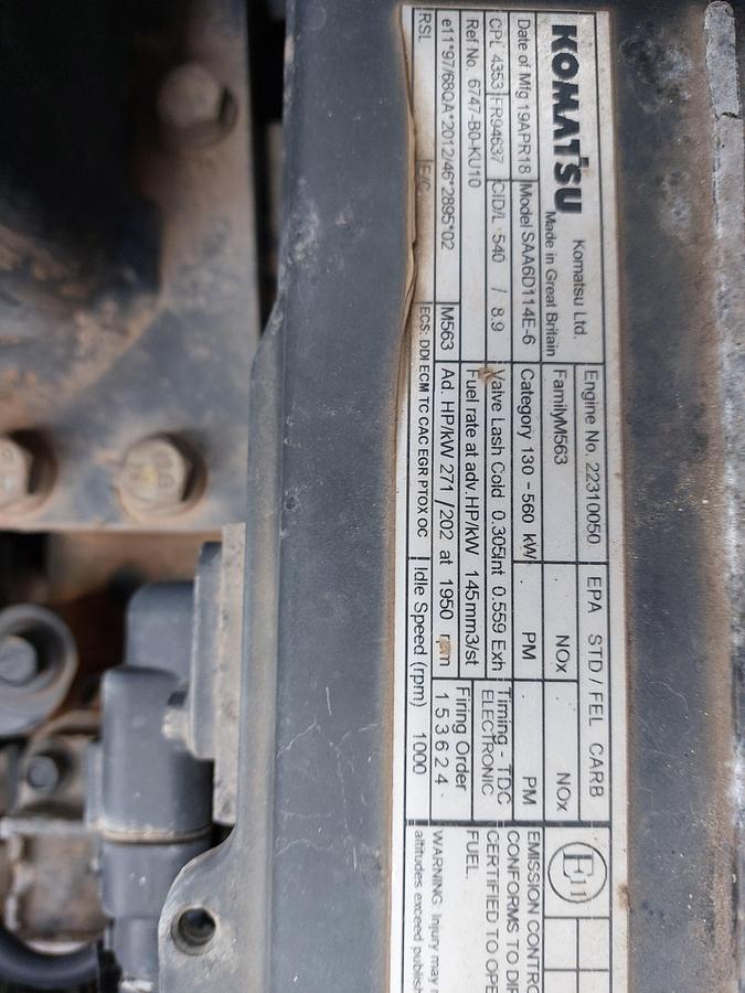 Used 2018 Komatsu PC360LC-11 Tracked Excavator