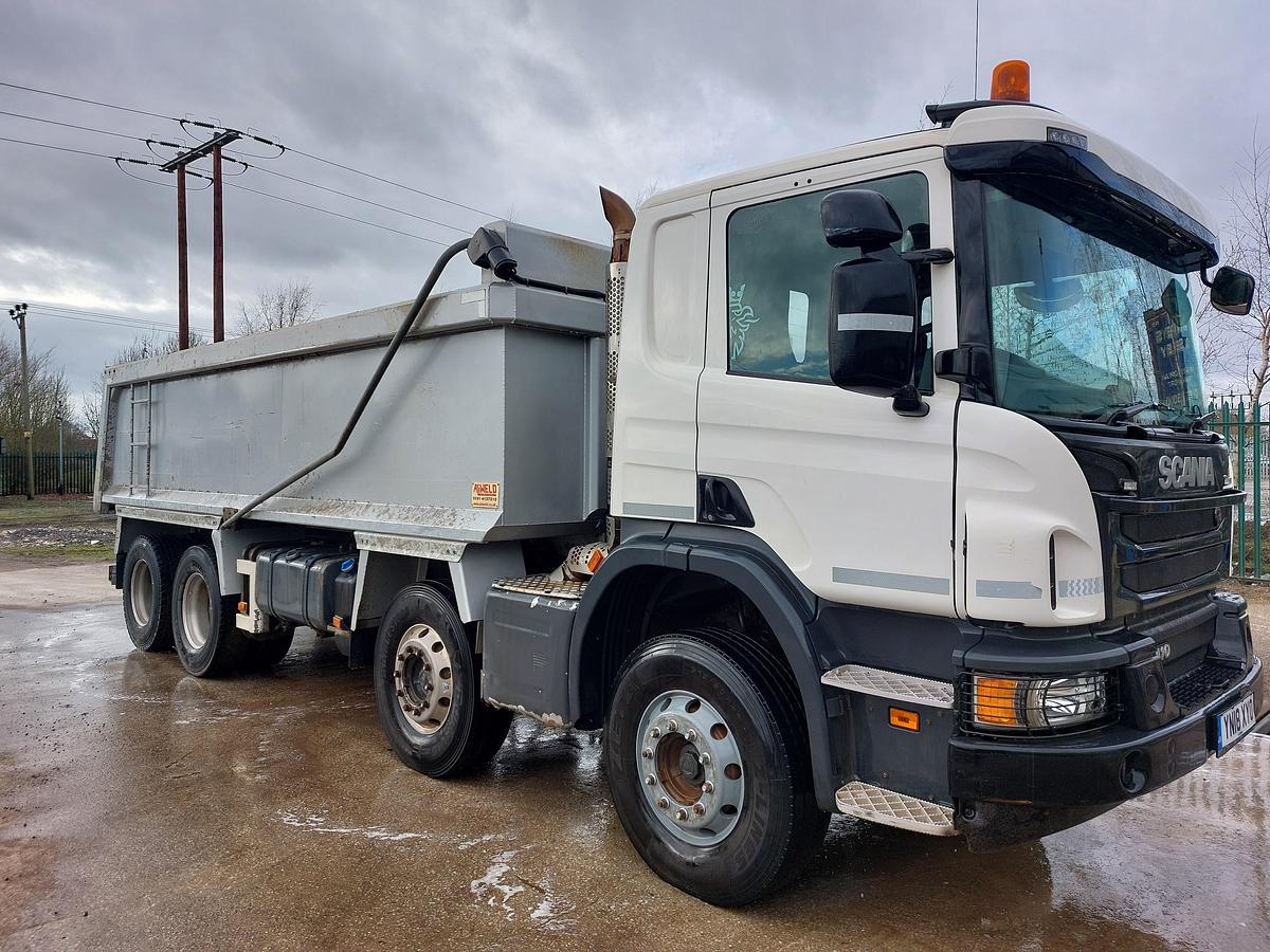 Used 2018 Scania P410 XT 8x4 Alloy Tipper