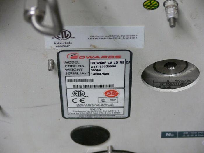 Used Edwards GXS 250 Dry Screw Vacuum Pump LV LD RE CA  Model GXS250F  147 CFM