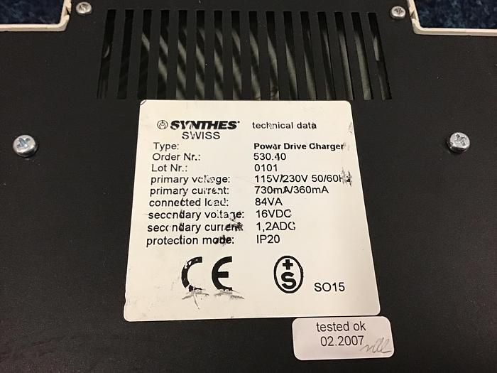 Used Synthes power drive charger 530.40