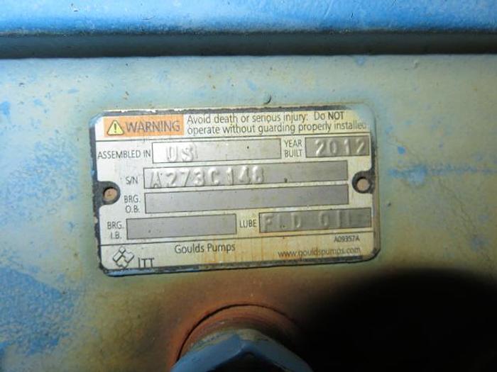 Unused Goulds Pump model 3175S i-Frame size 8×8-12 with base and motor, Unused #44666