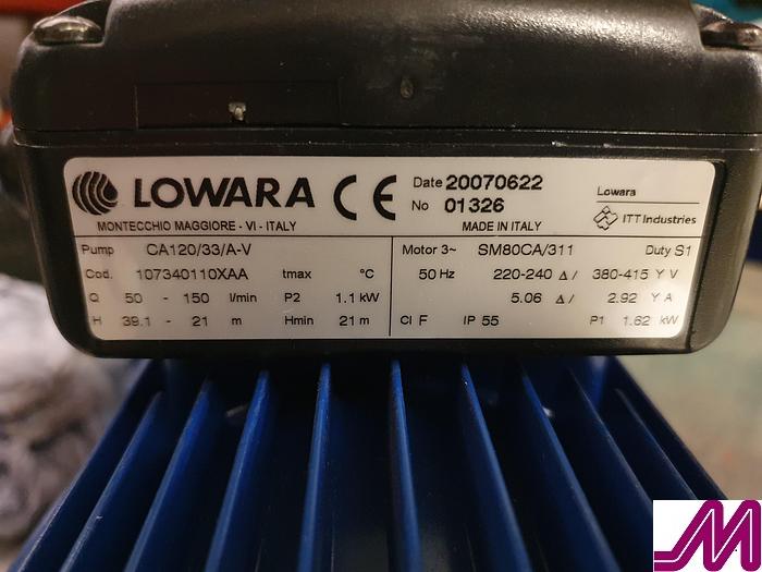 2007 Lowara CA120/33/A-V