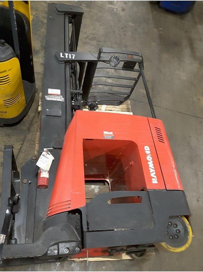 2011 Raymond 740-DR32TT deep reach electric forklift with CSA certification deployed in Mississauga for double-deep pallet storage and narrow aisle operations