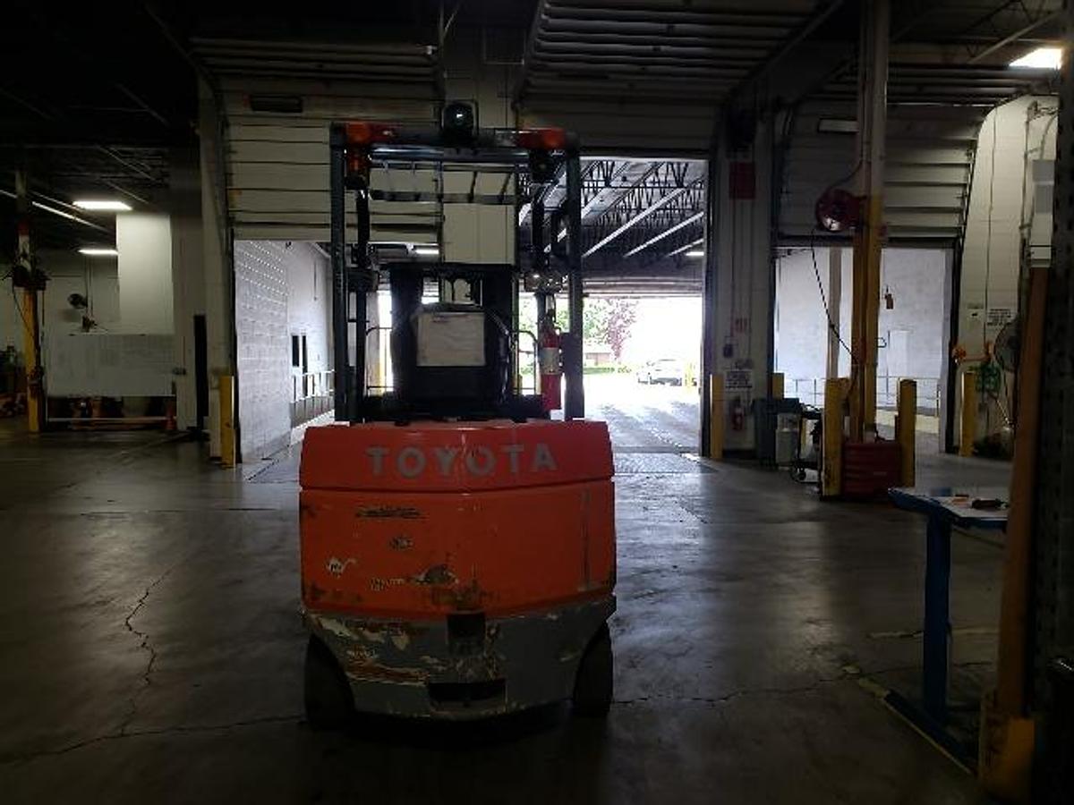 2019 Toyota 7FBCU35 CSA Certified Electric Forklift Rear View