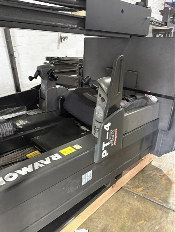 Raymond 9700-CSR30T – operator cab dismantled – platform, controls, and harness points separated for shipping – CSA certified turret forklift – Brampton ON