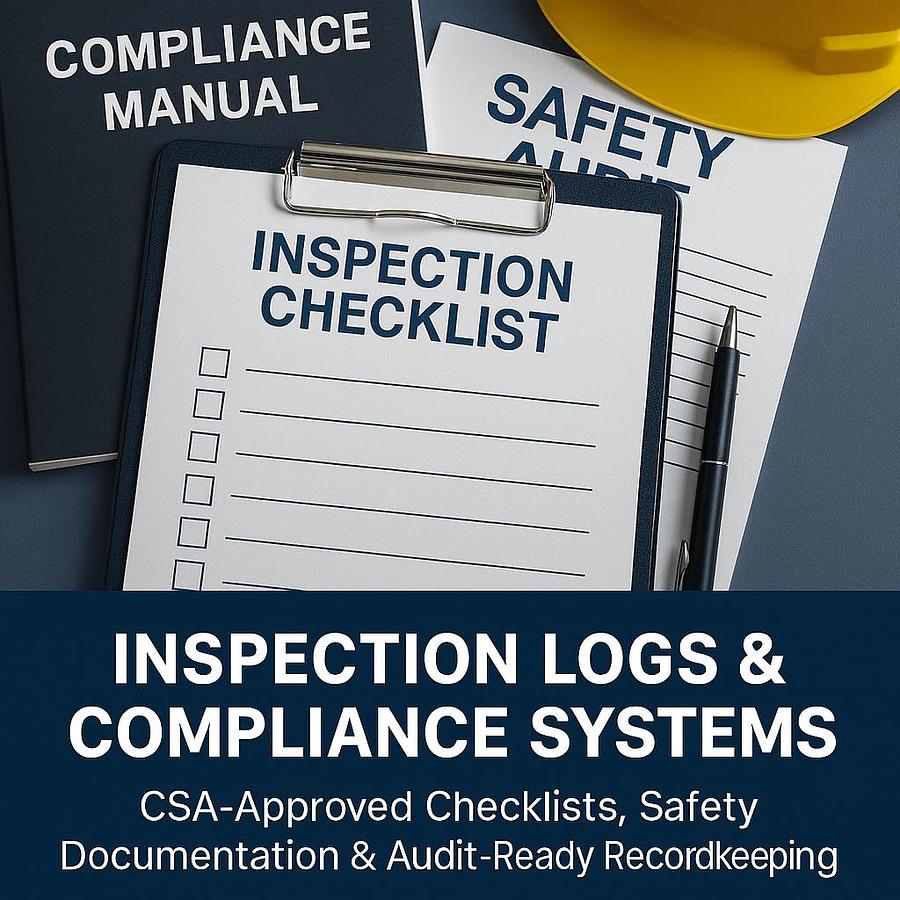 CSA‑approved forklift inspection logs, safety checklists, and compliance documentation systems.