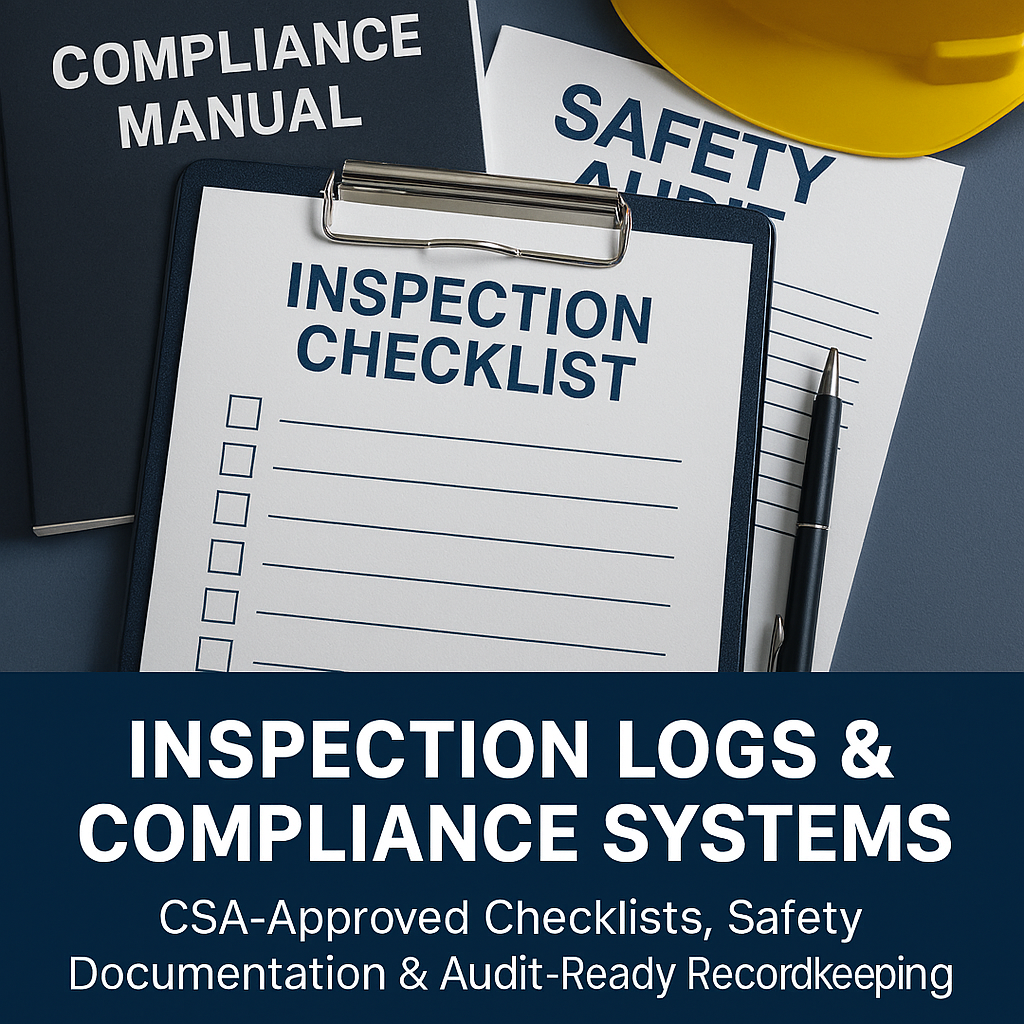 CSA‑approved forklift inspection logs, safety checklists, and compliance documentation systems.