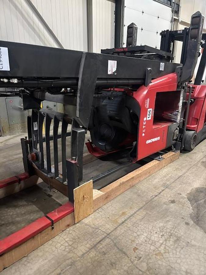 2016 Raymond 752‑R45TT reconditioned reach truck top view laid down 149-346 inch mast 36V