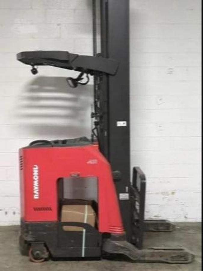 2021 Raymond 750-R45TT CSA reach truck Brampton 4500 lb 319” triple mast side shift single reach battery extra freezer-ready export vertical racking