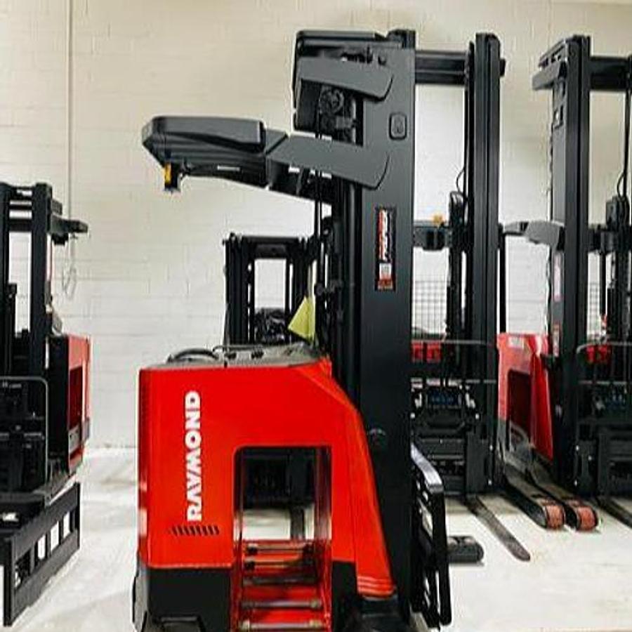 2013 Raymond 750-R45TT CSA reach truck Brampton 4500 lb 250” triple mast side shift single reach battery extra freezer-ready export vertical racking