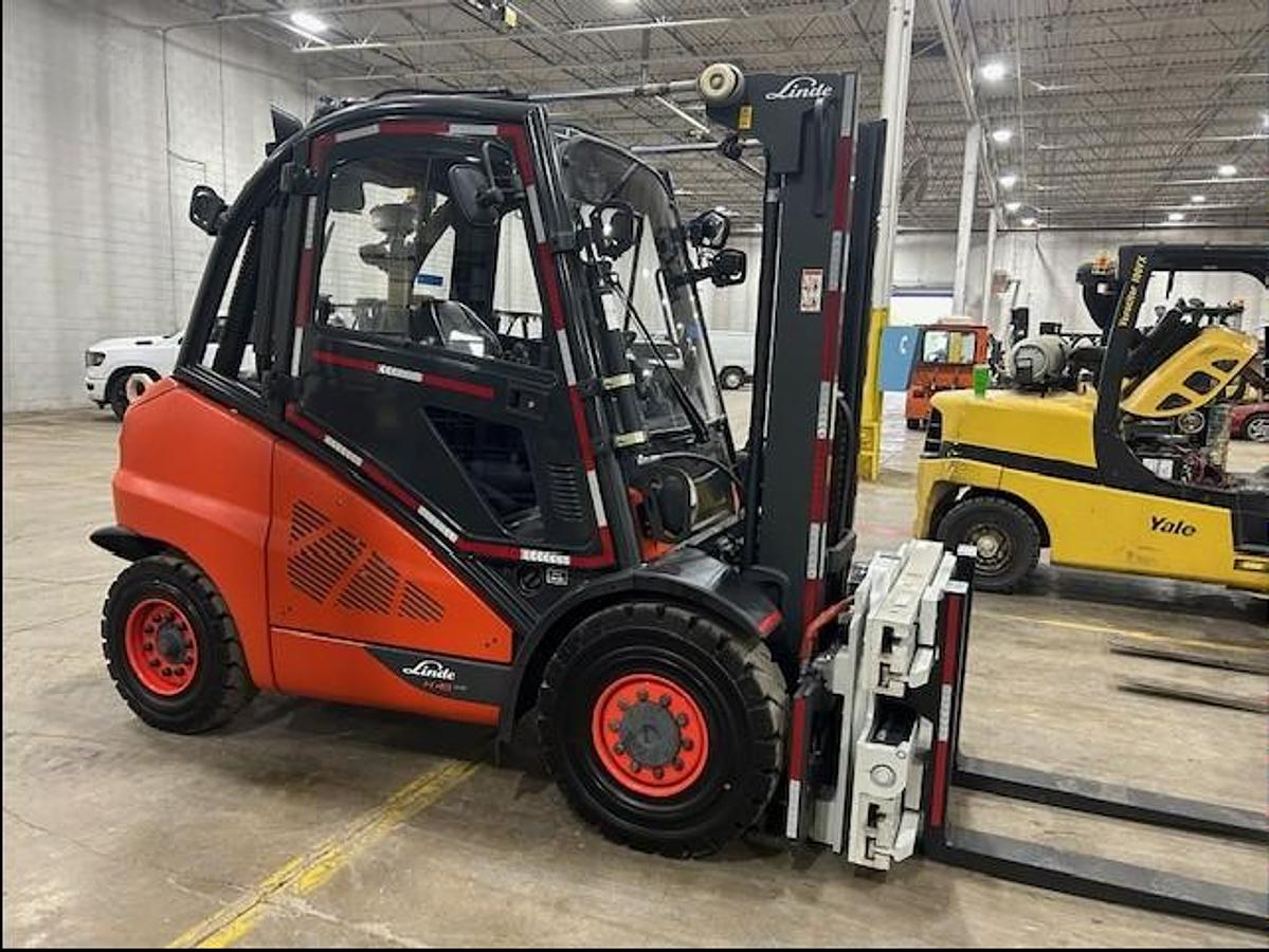 2019 Linde H45D Diesel Forklift | Rotating Clamp | Full Cab | Backup Camera | CSA Certified | Brampton ON | Export Ready