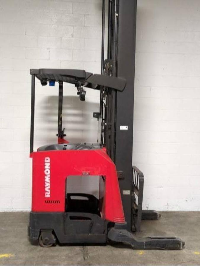 Sold-Raymond-750R45TT-CSA-Electric-Reach-Truck-4,500lb-360”-Lift-BramptonON