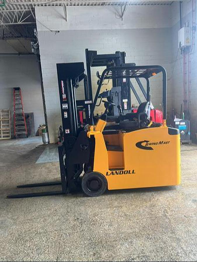 2020 Drexel SLT30AC CSA swing mast forklift Brampton 3000 lb 216” single mast VNA battery extra export-certified