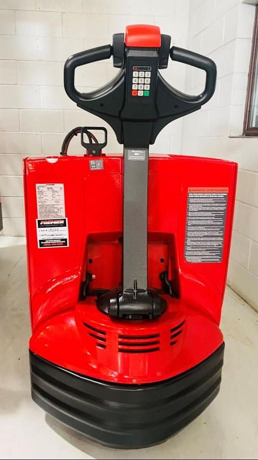Rear View – 2010 Raymond 102T‑F45L Walkie Pallet Jack – Drive Housing, Tiller Controls, Refurbished