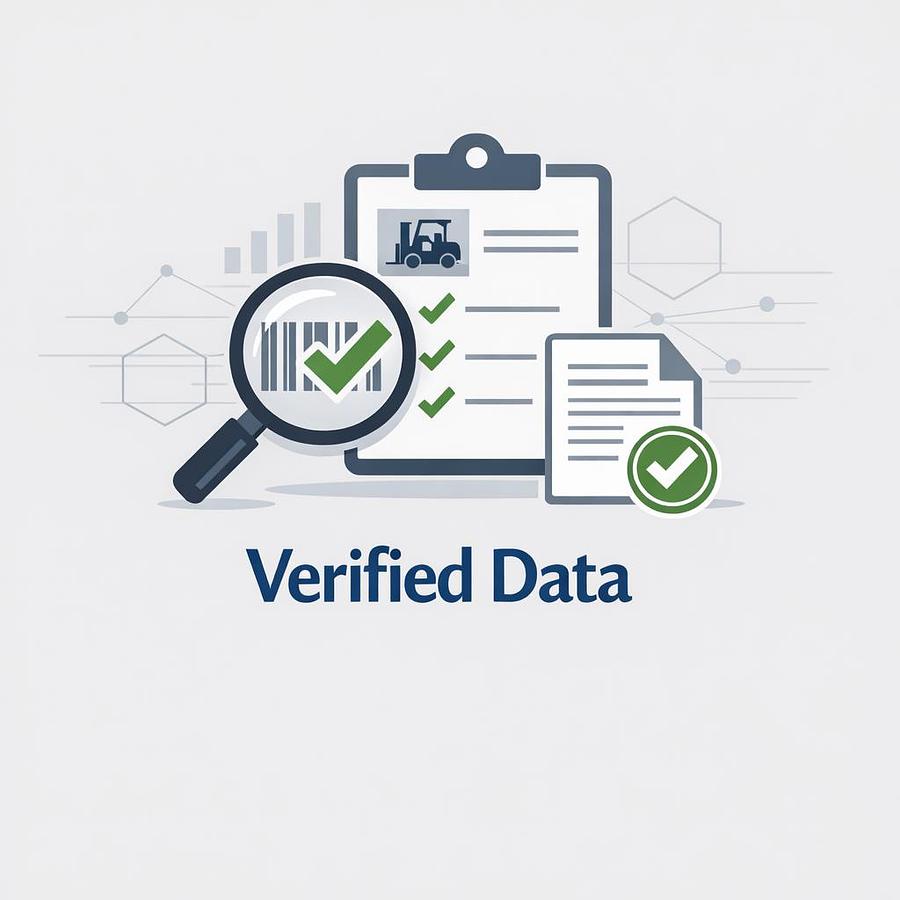 Verified Data icon showing Premier Lift’s inspection and documentation process for forklift accuracy and transparency